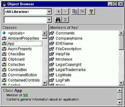 Object Browser Object Browser