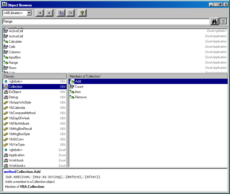 Object Browser Object Browser