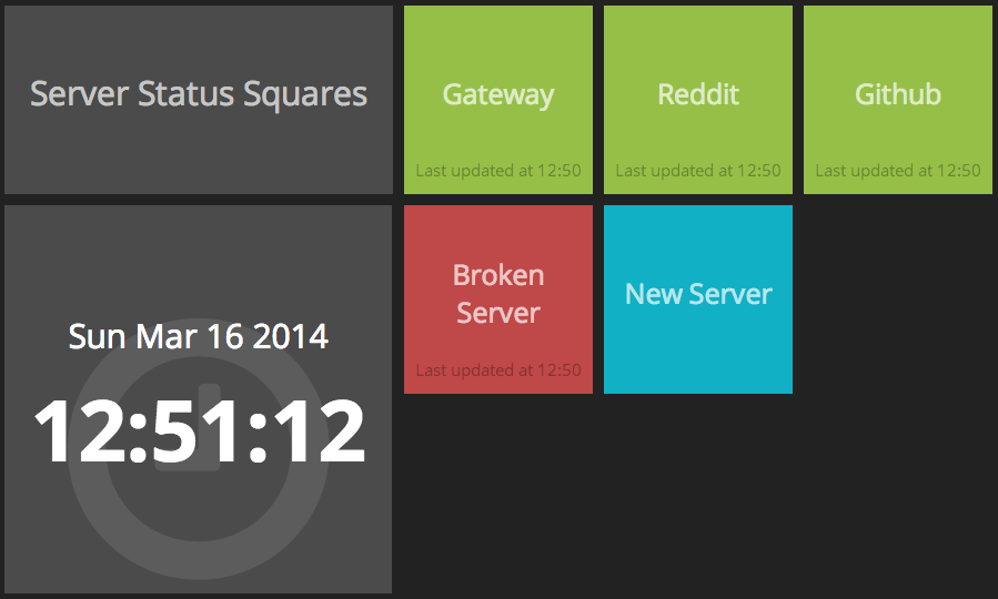 Server Status Squares