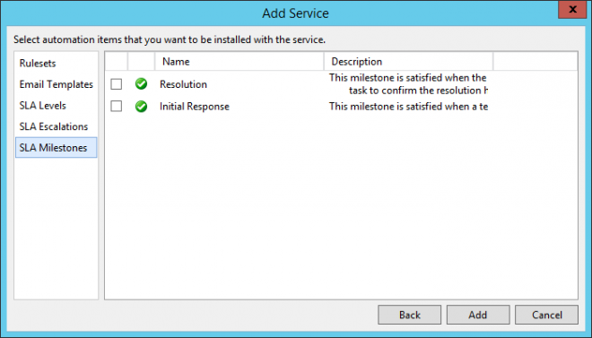 AE Automation AddService SLAMilestones