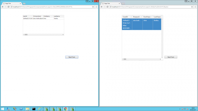 AngularJS - Grid Comparison