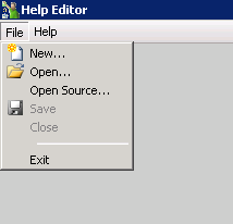 Help Editor - File New