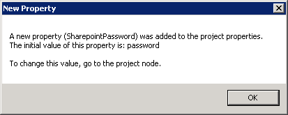 Sharepoint Property - Password